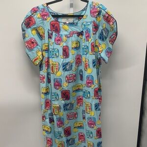 Printfresh Multicolor Graphic Nightgown sardines size 1X nightgown NWT